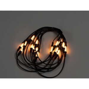 6 stk Konstsmide lyskæde til flagstang, 100 ravfarvede lys, 6 meter