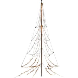 Konstsmide lyskæde til flagstang, 680 ravfarvede lys, 9 meter